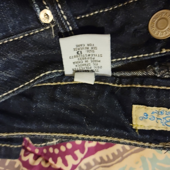 2 pair women paris Blue jeans size 13 - Picture 4 of 5